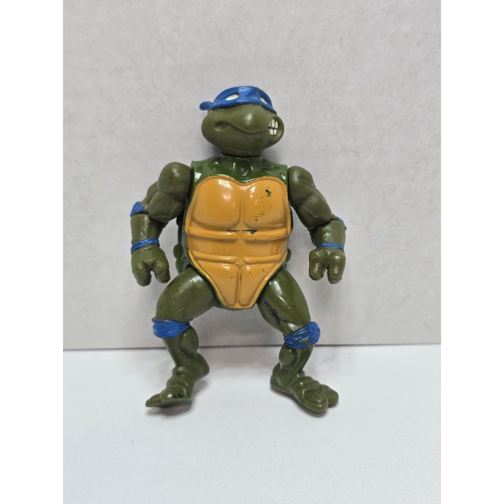 VTG 1988 Teenage Mutant Ninja Turtles Leonardo Leo Action Figure TMNT Soft Head